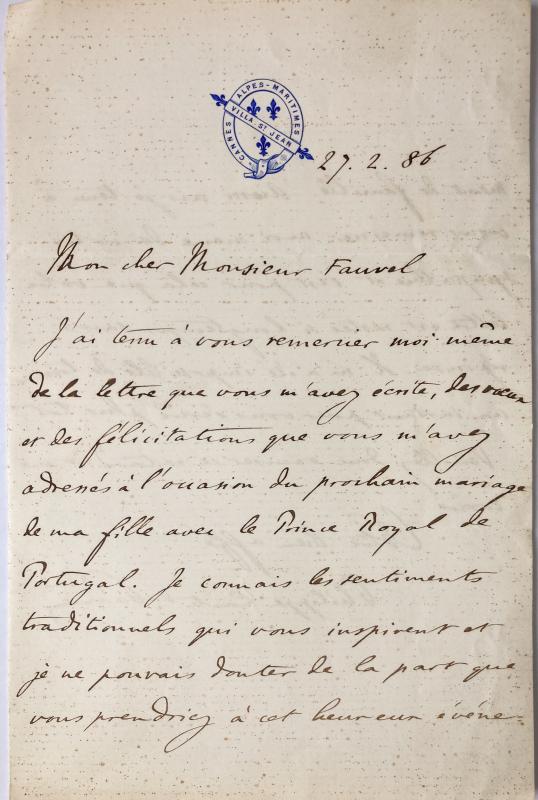 18860227 L Ph d'Orléans à Albert - 01.jpg