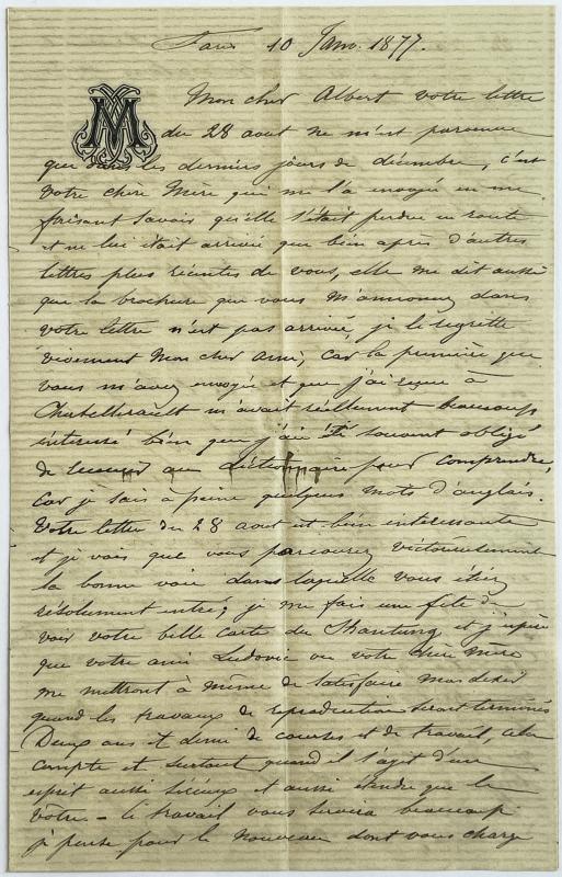 18770110 Père Vignon à Albert 01.jpg